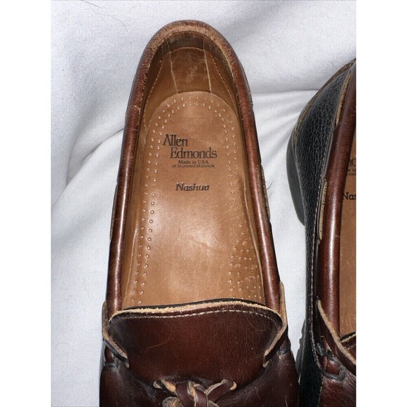 Allen Edmonds Nashua Mens Leather Slip On Shoes Size   10D 42250  Tasstled - Picture 2 of 8